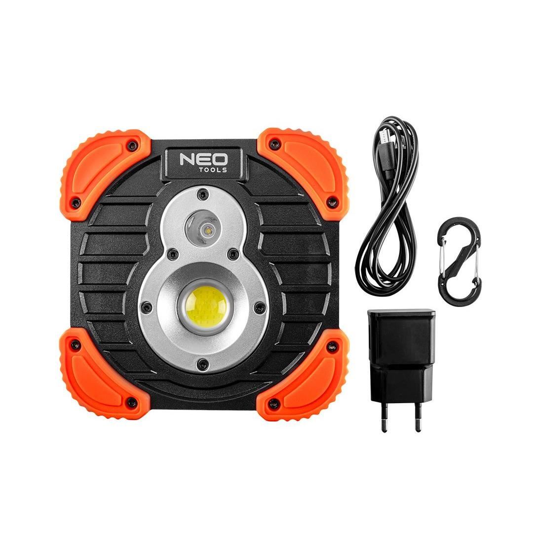 Munkahelyi reflektor, 2600 mAh akkumulátor, CREE+COB LED, 10 W, 750 lm, NEO