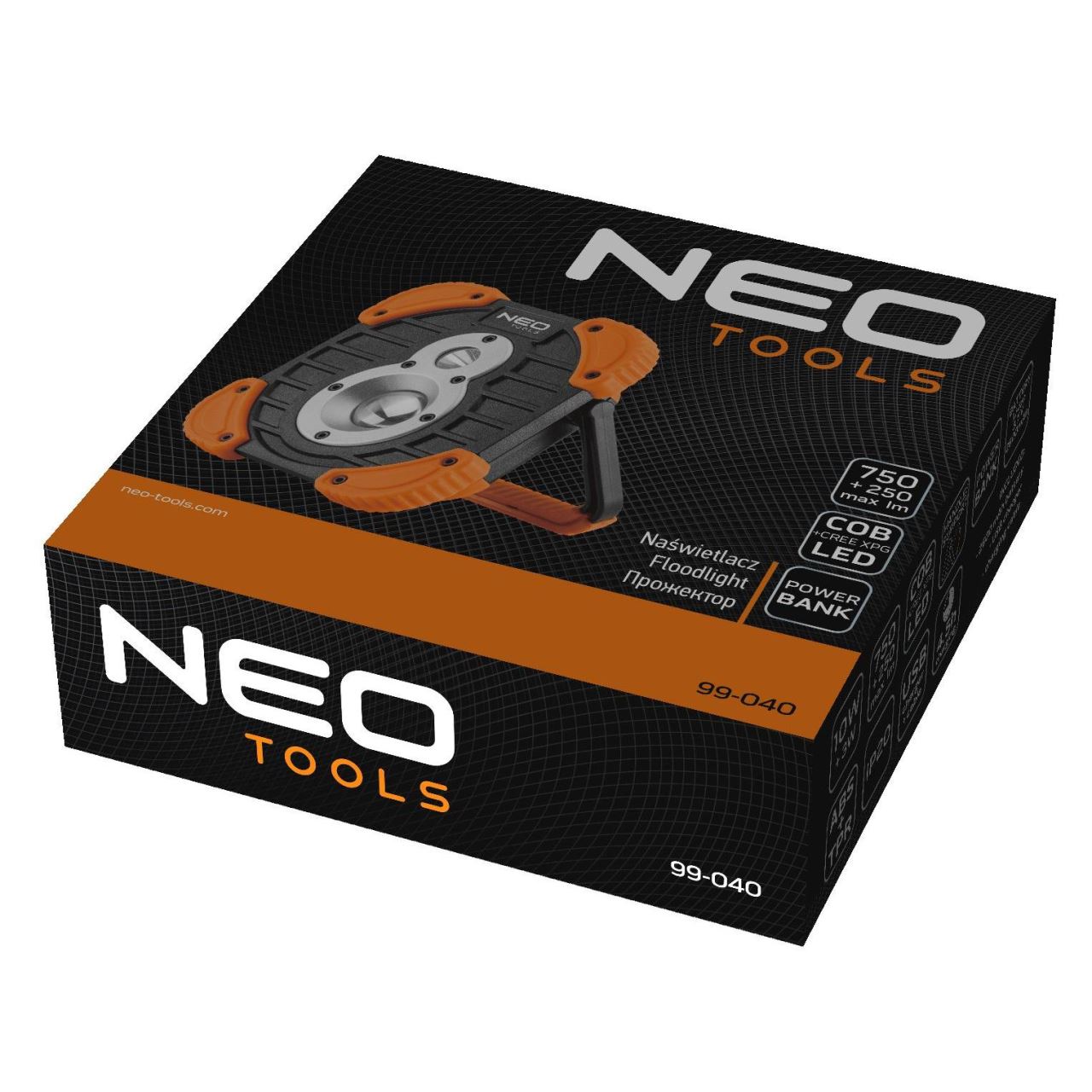 Munkahelyi reflektor, 2600 mAh akkumulátor, CREE+COB LED, 10 W, 750 lm, NEO