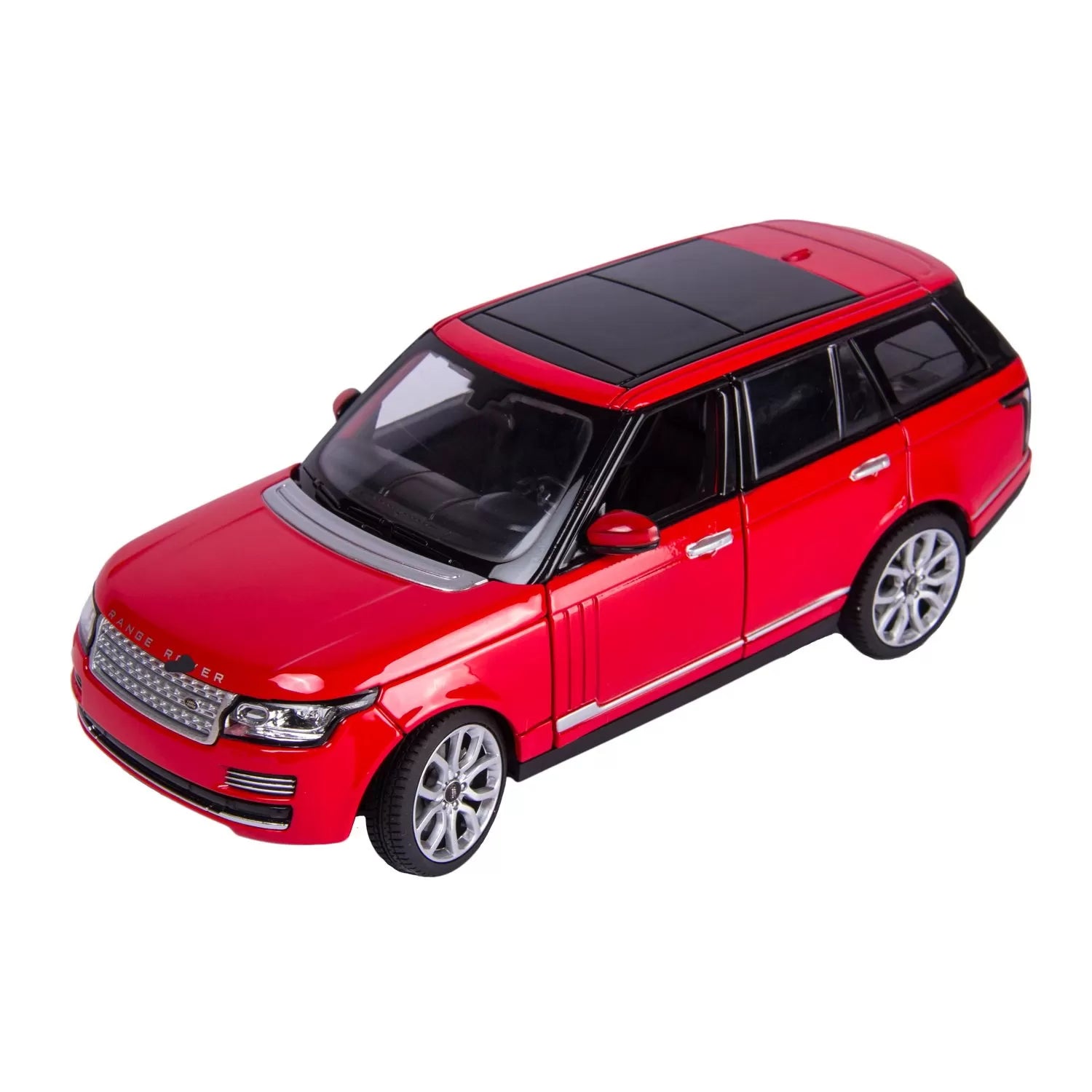 Piros Range Rover fém játékautó, 1-24 méretarány