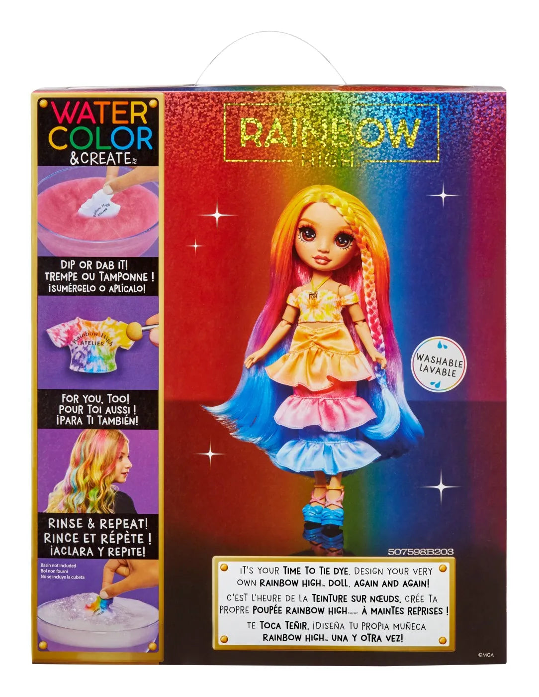 Rainbow high watercolor create papusa ochi caprui