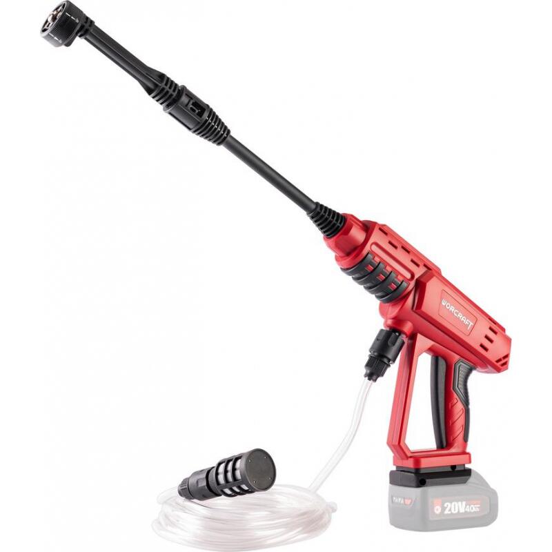 Aparat de curatat, spalat cu presiune, 20V Li-ion (acumulator neinclus), 2.4 MPa, 2.5 L/min, cu accesorii, Worcraft
