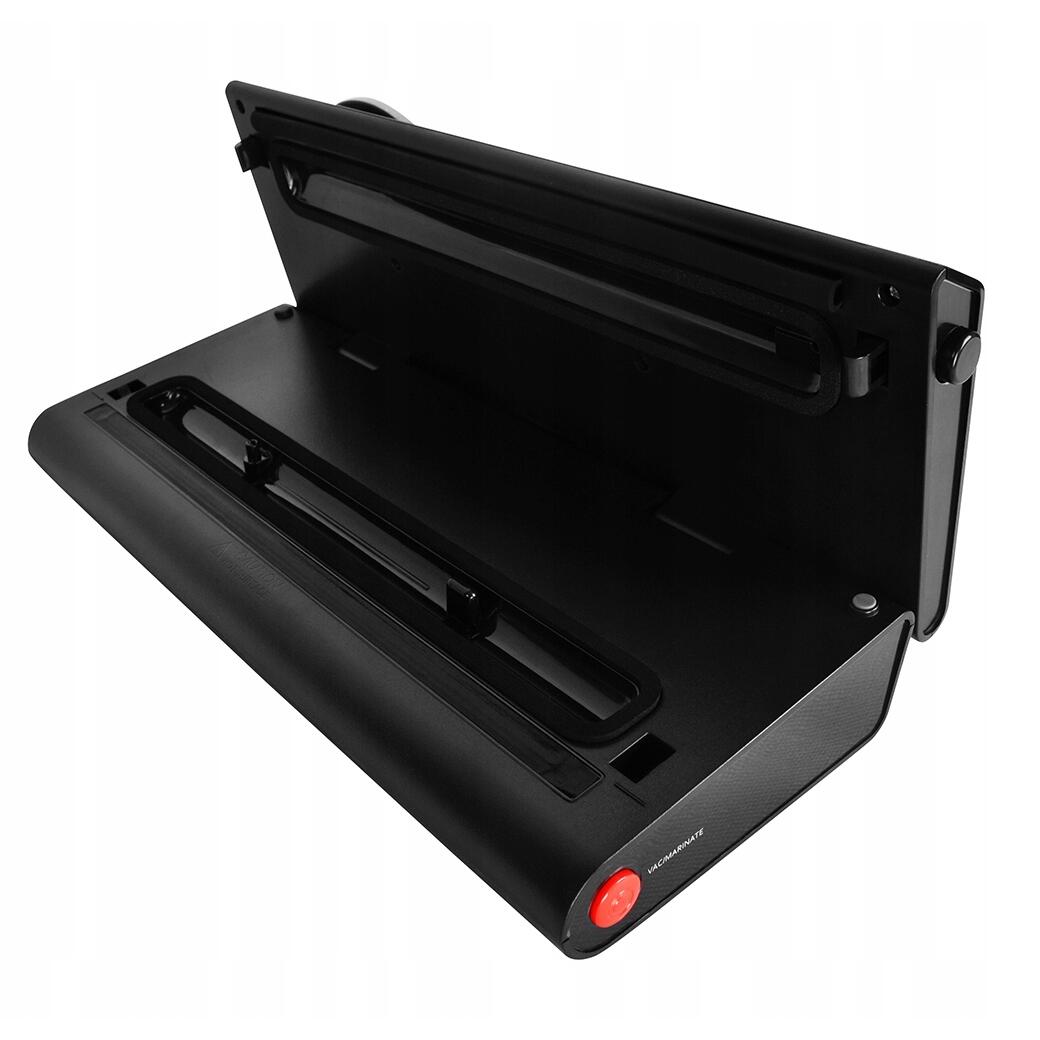 Záró- és vákuumozó gép, mérleggel, tartozékokkal, 120 W, -80 kPa, max 2 kg, 36,5x15x7,5 cm