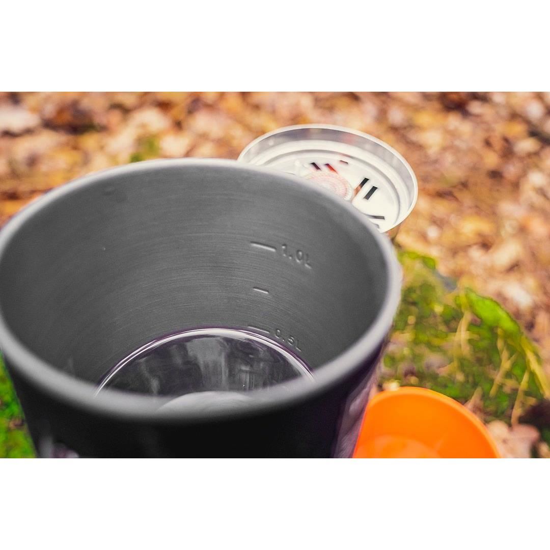 Aragaz camping, portabil, cu gaz, aprindere piezo, 3 in 1, 2200 W, inox, cu oala, NEO