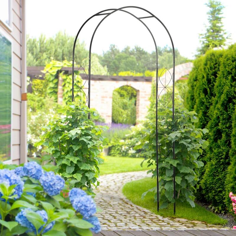 Arcada metalica, pergola, pentru gradina, 114x30x230 cm