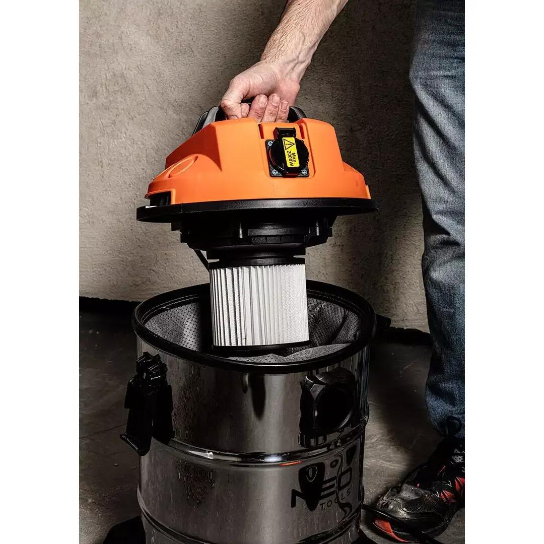 Ipari porszívó, nedves-száraz, 1400 W, 30 L, HEPA szűrő, tartozékokkal, NEO