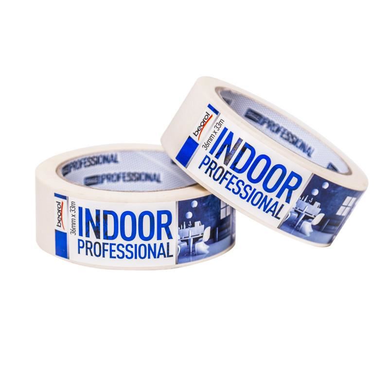 Banda acoperire, 36 mm x 33 m, Indoor Profesional, solvent, alba, Beorol