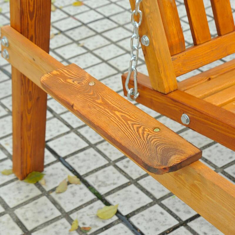 Balansoar gradina, 2 locuri, alb si natur, 162x130x185 cm, structura lemn, max 240 kg, Dakar
