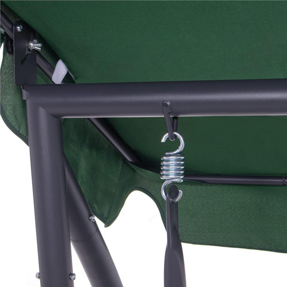 Balansoar gradina, Springos, 3 locuri, verde, 194x122x167-200 cm, functie pat, max 280 kg, Venetia