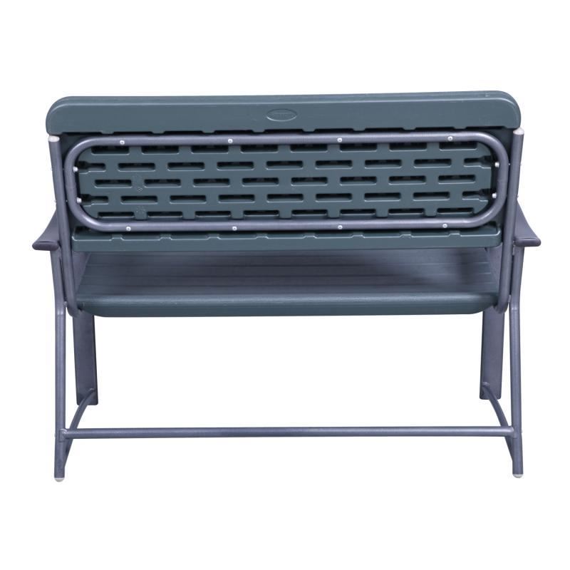 Banca de gradina, plastic, structura metal, 117x68x92 cm, New Style
