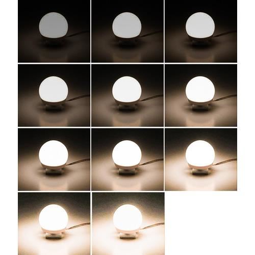 LED izzók tükörbe, fésülködőasztalba, sminkbe, vezérlőpanellel, 30 világítási mód, USB, 10 darabos készlet, Malatec