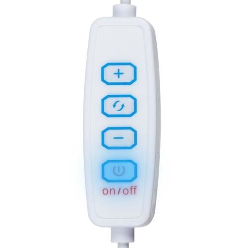 LED izzók tükörbe, fésülködőasztalba, sminkbe, vezérlőpanellel, 30 világítási mód, USB, 10 darabos készlet, Malatec