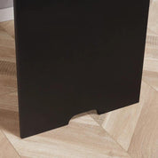 Birou de perete, suspendat, pliabil, MDF, 6 rafturi, alb si negru, max 30 kg, 60x94.5x147 cm