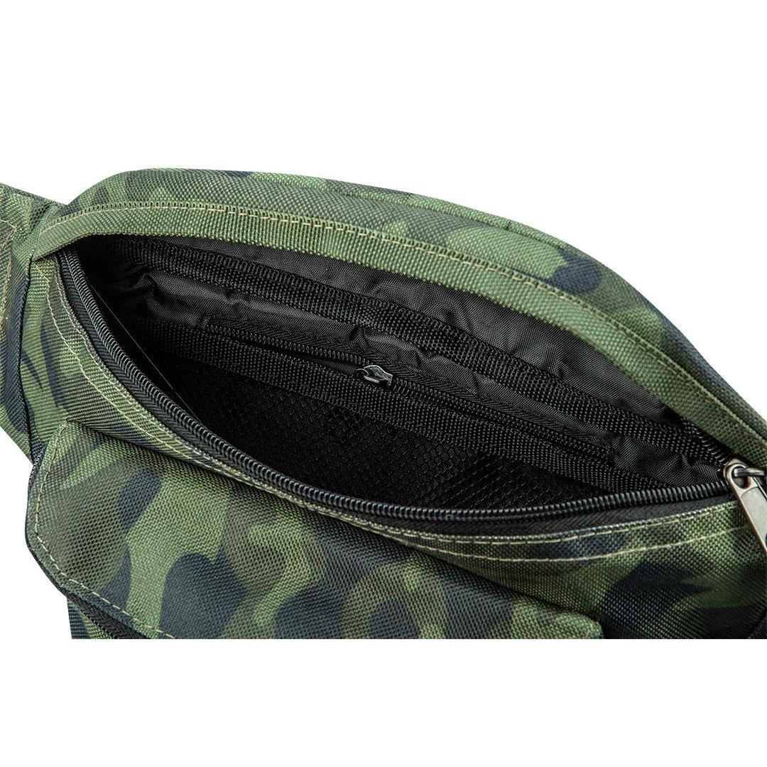 Borseta turistica/calatorie, model Survival, camuflaj, 4 buzunare, curea reglabila, 26x16 cm, NEO 