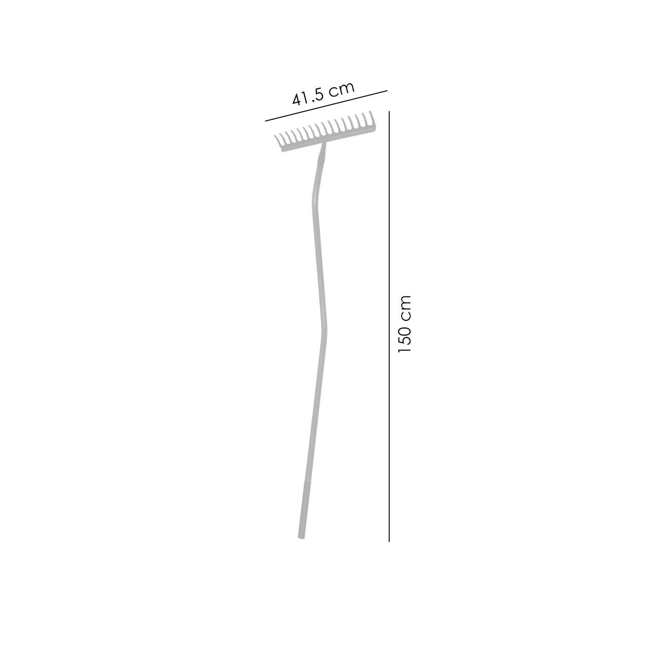 Lombgereblye, kerti, fém nyél, 16 fogú, 41,5x150 cm, Richmann Exclusive