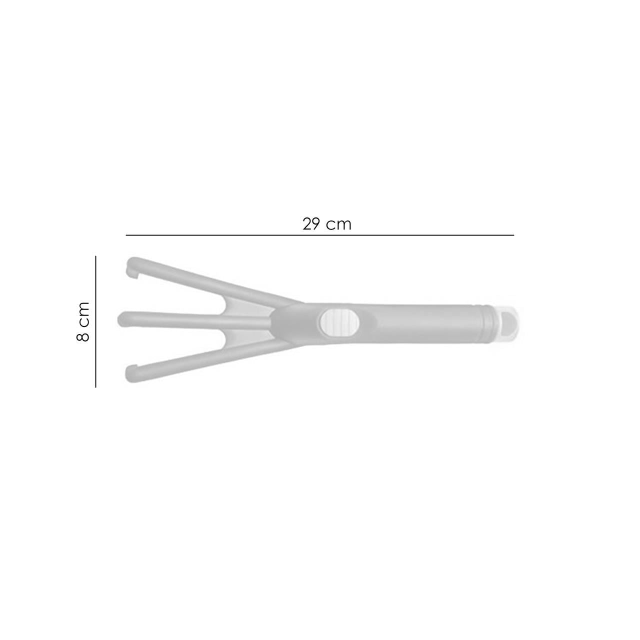 Grebla mini, pentru gradina, fibra de sticla, 3 dinti, 8x29 cm, Richmann