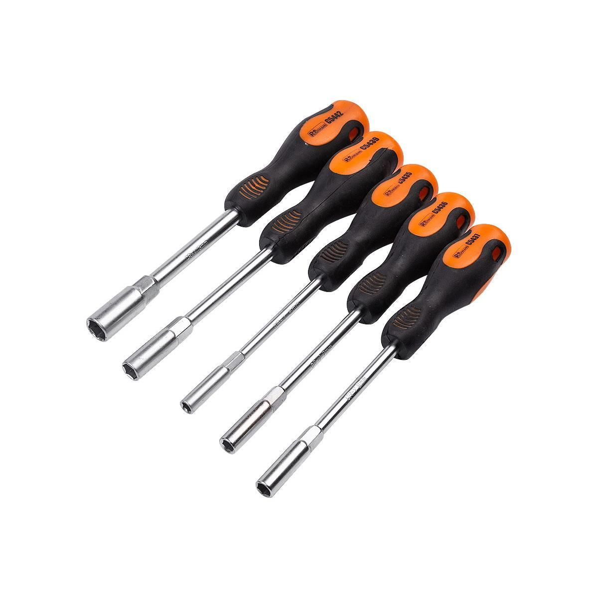 Set surubelnite cu cap tubular, sertar TIP A (385x150 mm) pentru dulap mobil, 6-13 mm, 5 buc, RICHMANN