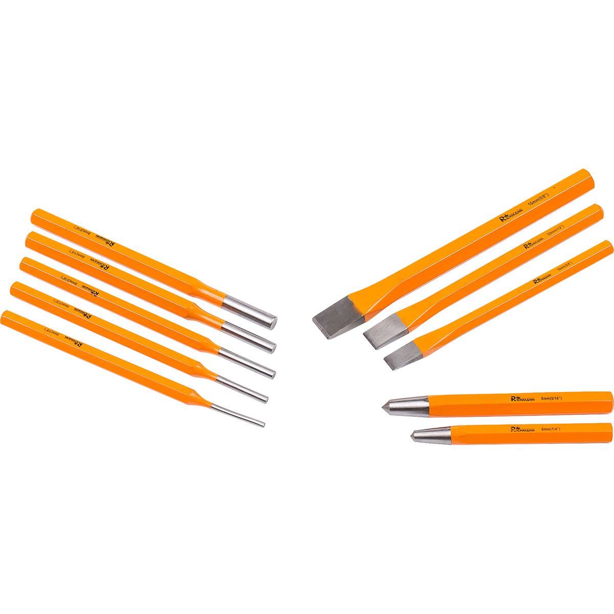 Set dalti si punctatoare diverse marimi, sertar TIP A (385x150 mm) pentru dulap mobil, 10 elemente, RICHMANN EXCLUSIVE