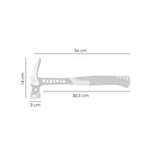 Ciocan dulgher monolit industrial cu suport magnetic pentru cui, 450g - RICHMANN EXCLUSIVE