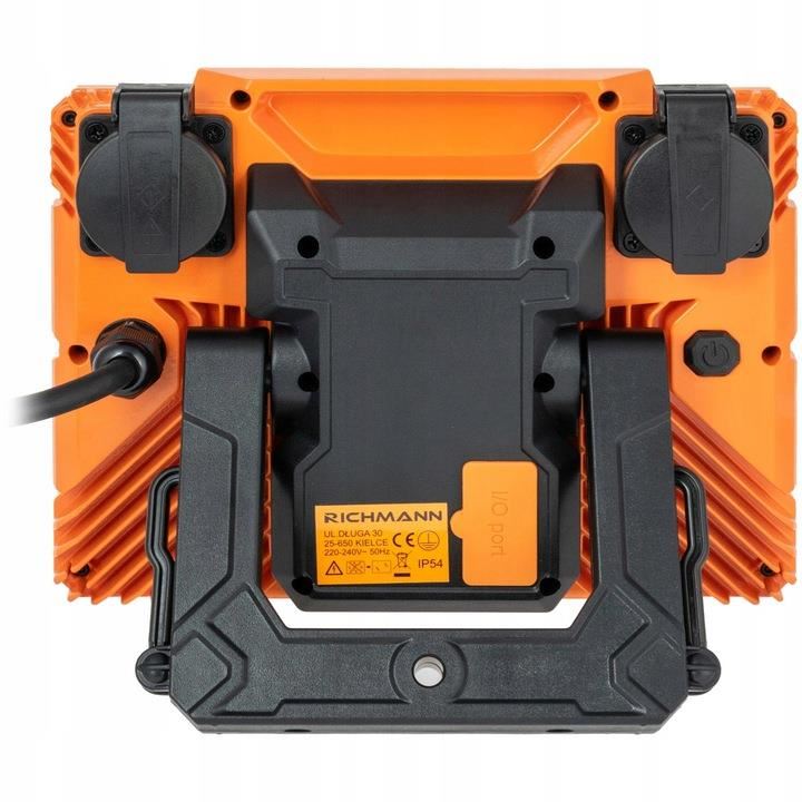 Munkahelyi projektor, LED COB, 30 W, 2xUSB, 2x230V, 3000 lm, IP54, Richmann Exclusive