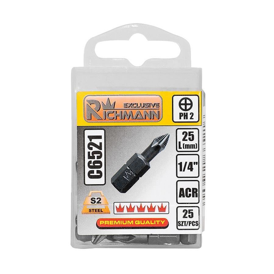 Varfuri, biti, PH3, 1/4”, PH3x25 mm, Richmann Exclusive