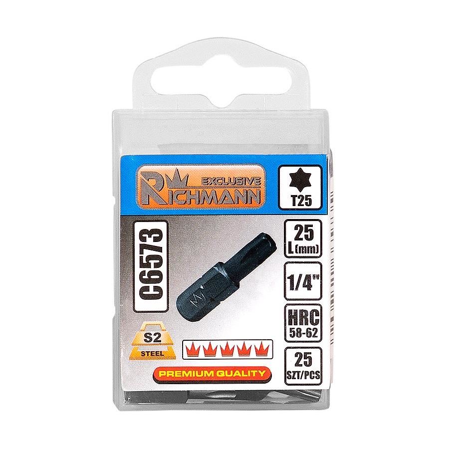 Varfuri, biti, Torx, 1/4”, T40x25 mm, Richmann Exclusive