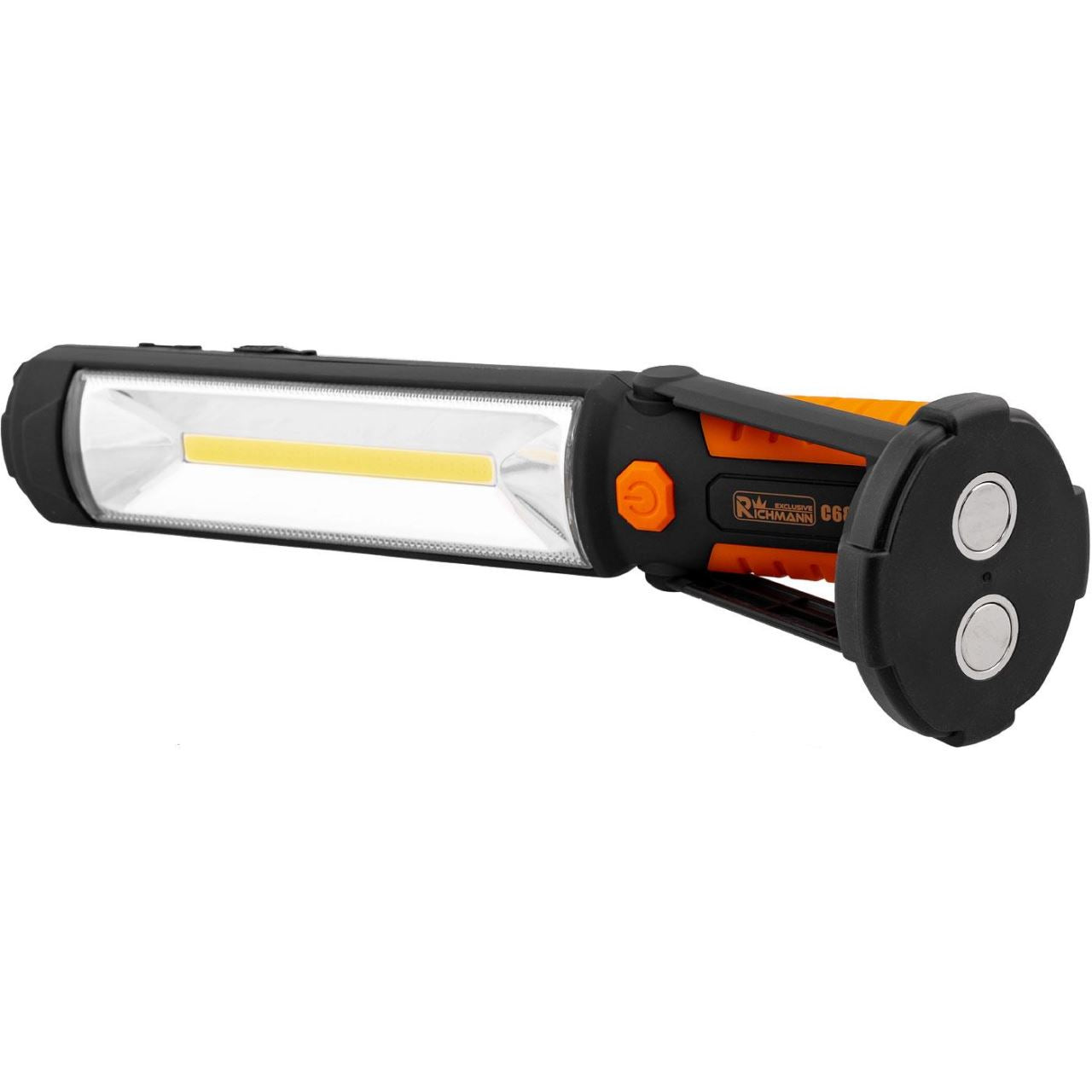 Munkalámpa, COB LED, mágneses, elemmel, 5 W, 450+25 lm, USB, Richmann Exclusive