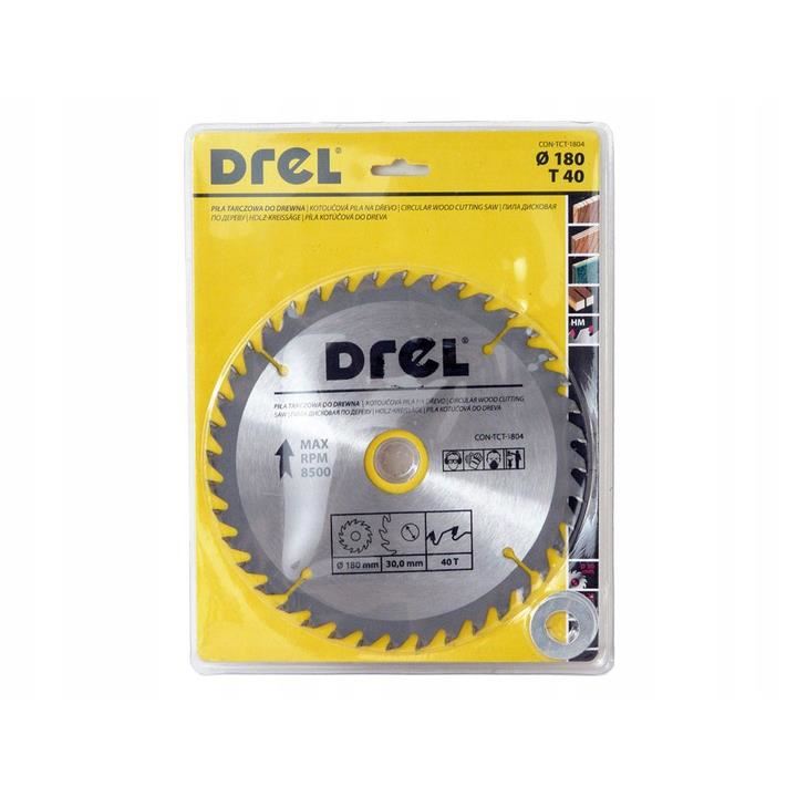 Disc circular vidia, 40 dinti, 180 mm, Drel