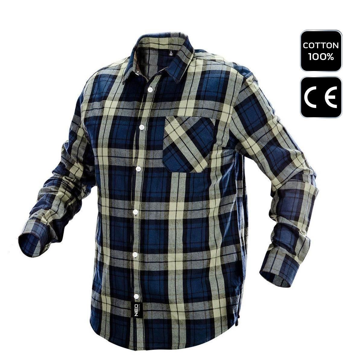 Pamut munkásing, kék-zöld-fekete, CAMO modell, S/48-as méret, NEO
