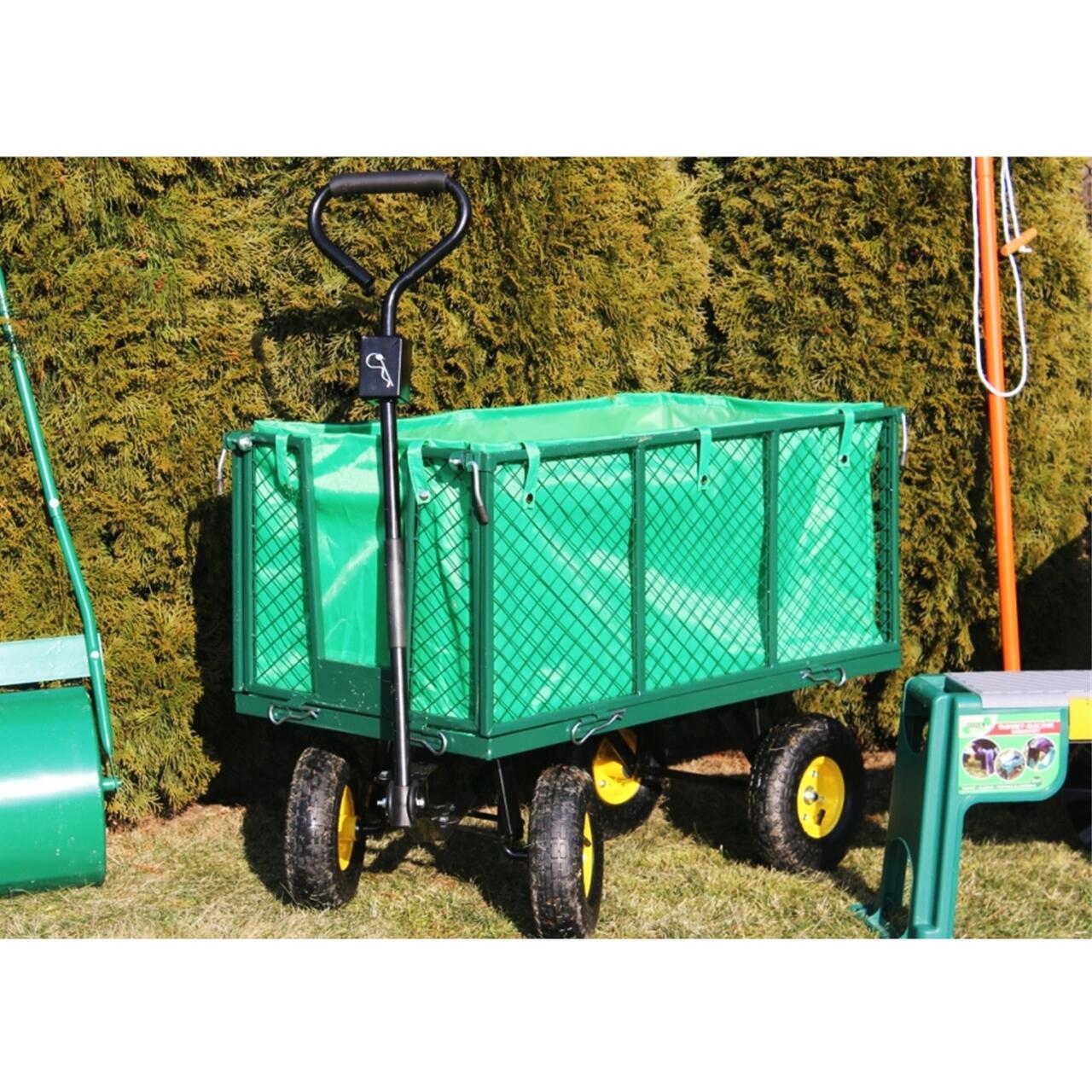 Carucior de gradina, transport, Chomik, verde, max 450 kg, 102x52x72 cm