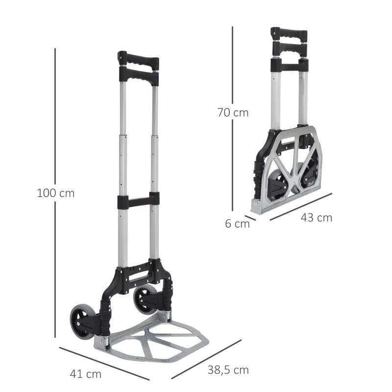 Carucior pentru transport, reglabil, pliabil, 38.5x41x100 cm