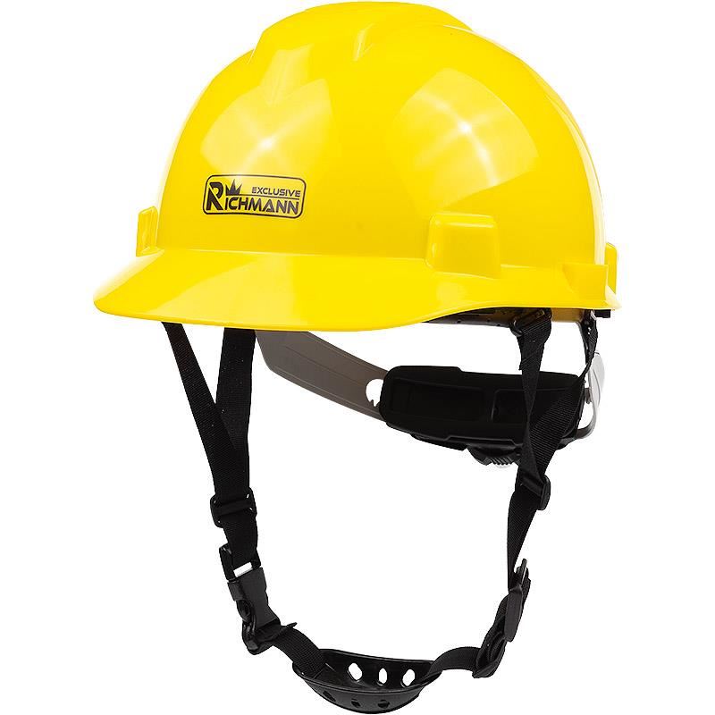 HDPE védősisak, sárga, 4 pontos állítás, Richmann Exclusive