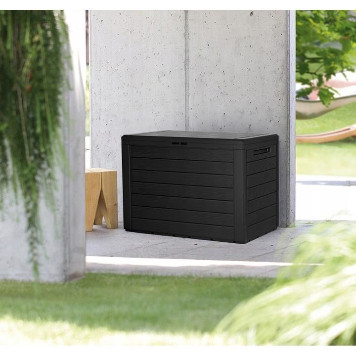 Lada depozitare de gradina, antracit, 78x44x55 cm, Woodenbox