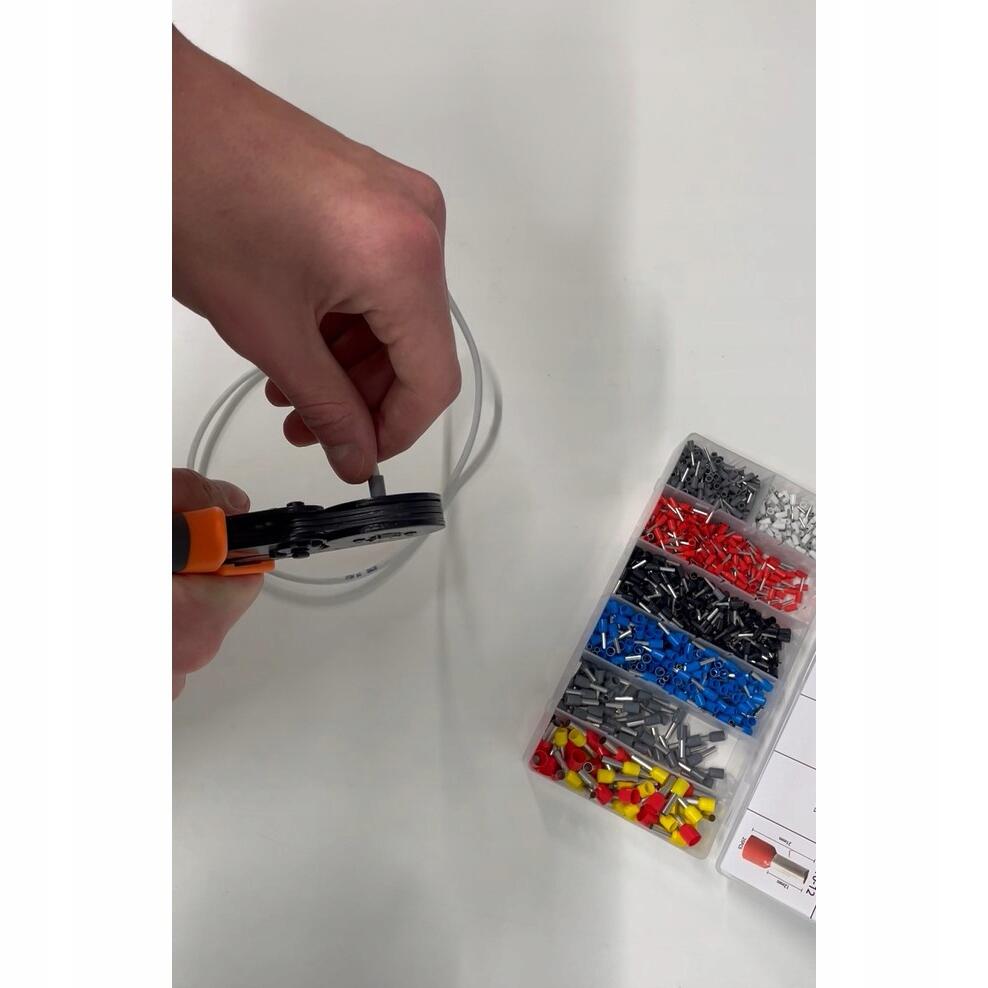 Cleste de sertizare, 0.25-10 mm, cu set de pini terminali 0.5-10 mm2, 1200 buc