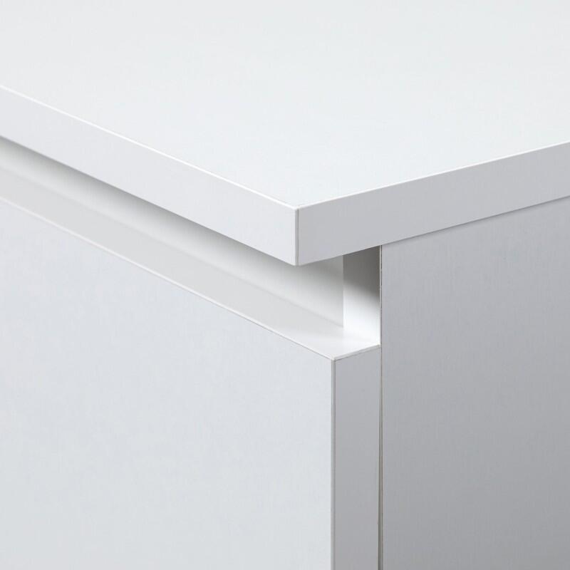 Comoda/noptiera, placa laminata, 2 sertare, alb, 40x35x40 cm