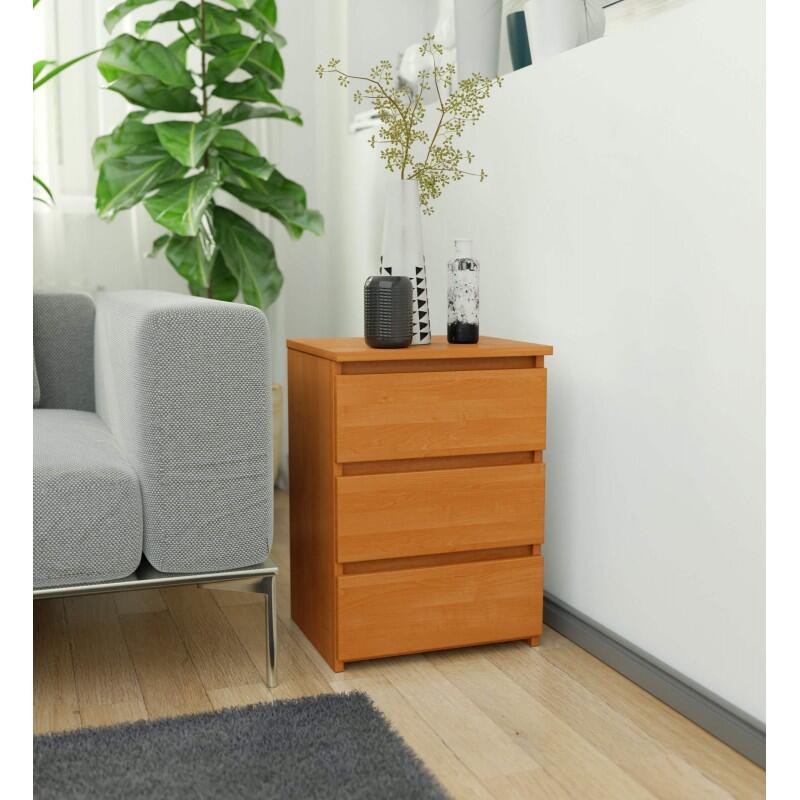 Comoda, placa laminata, 3 sertare, portocaliu arin, 40x35x56.8 cm