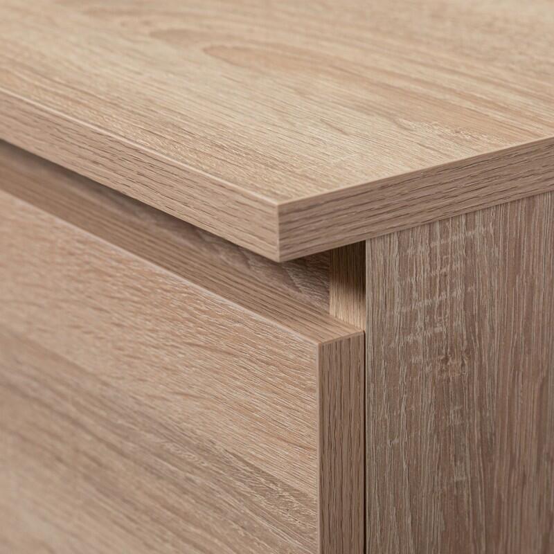 Comoda, placa laminata, 3 sertare, stejar Sonoma, 60x40x77 cm