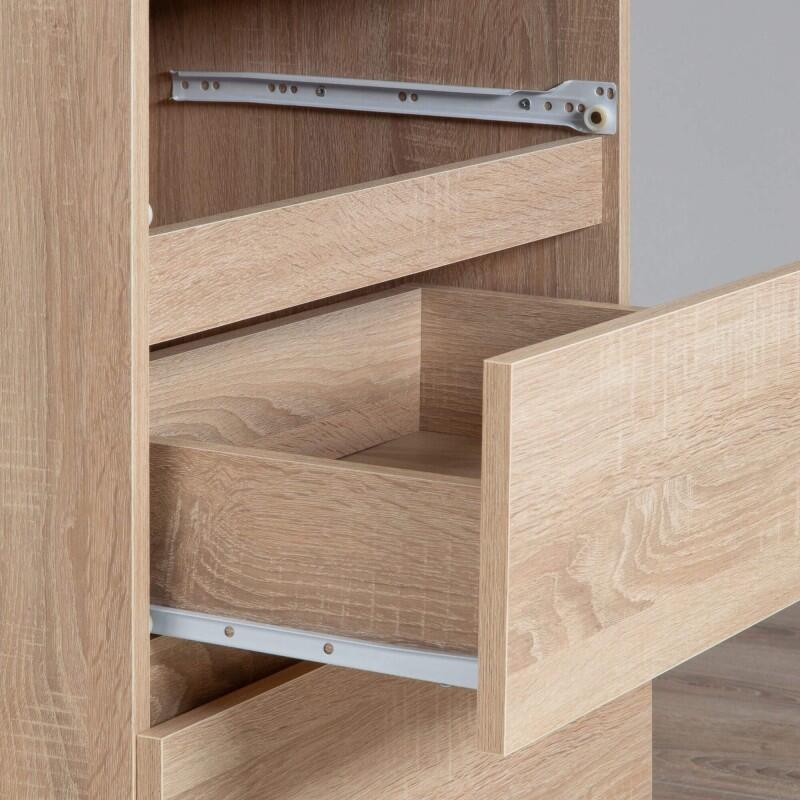 Comoda, placa laminata, 3 sertare, stejar Sonoma, 60x40x77 cm