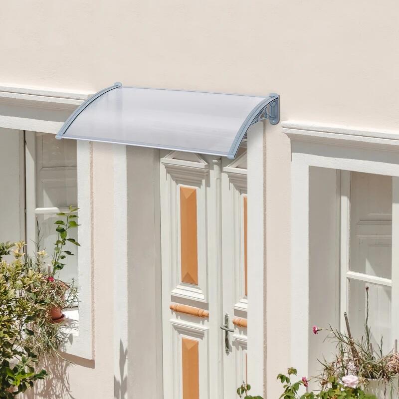 Copertina marchiza, PVC si aluminiu, gri, 140x70x21 cm