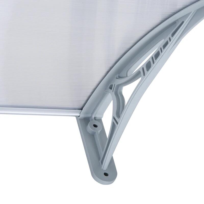 Copertina marchiza, PVC si aluminiu, gri, 140x70x21 cm