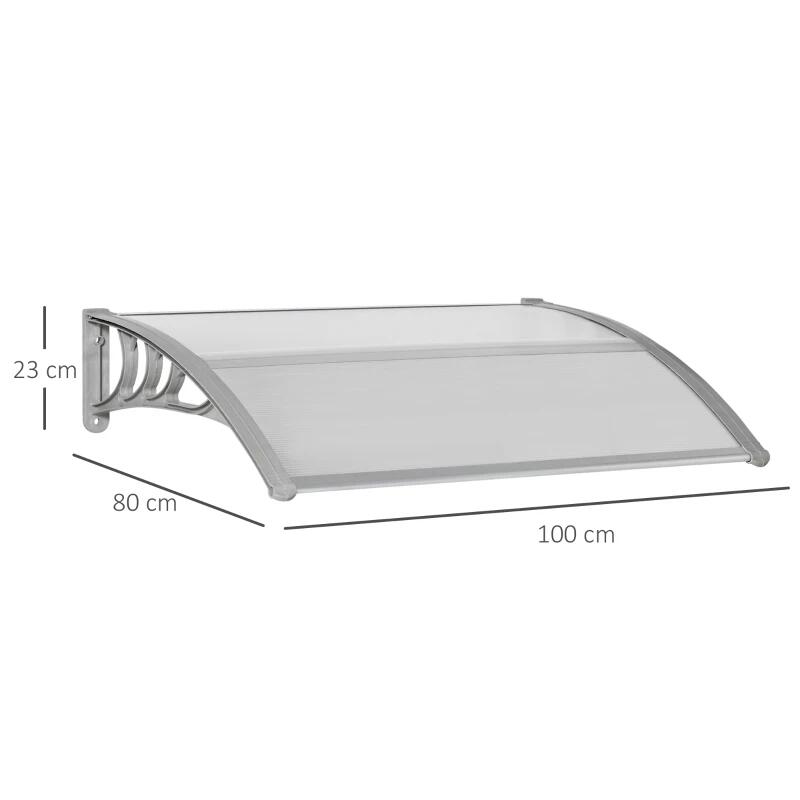 Copertina marchiza, policarbonat, transparent, 100x80x23 cm