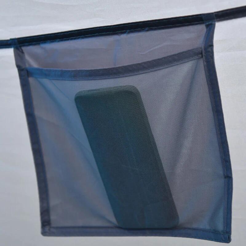 Cort camping, 2 persoane, impermeabil, tip igloo, cu husa, albastru deschis, 286x209x122 cm