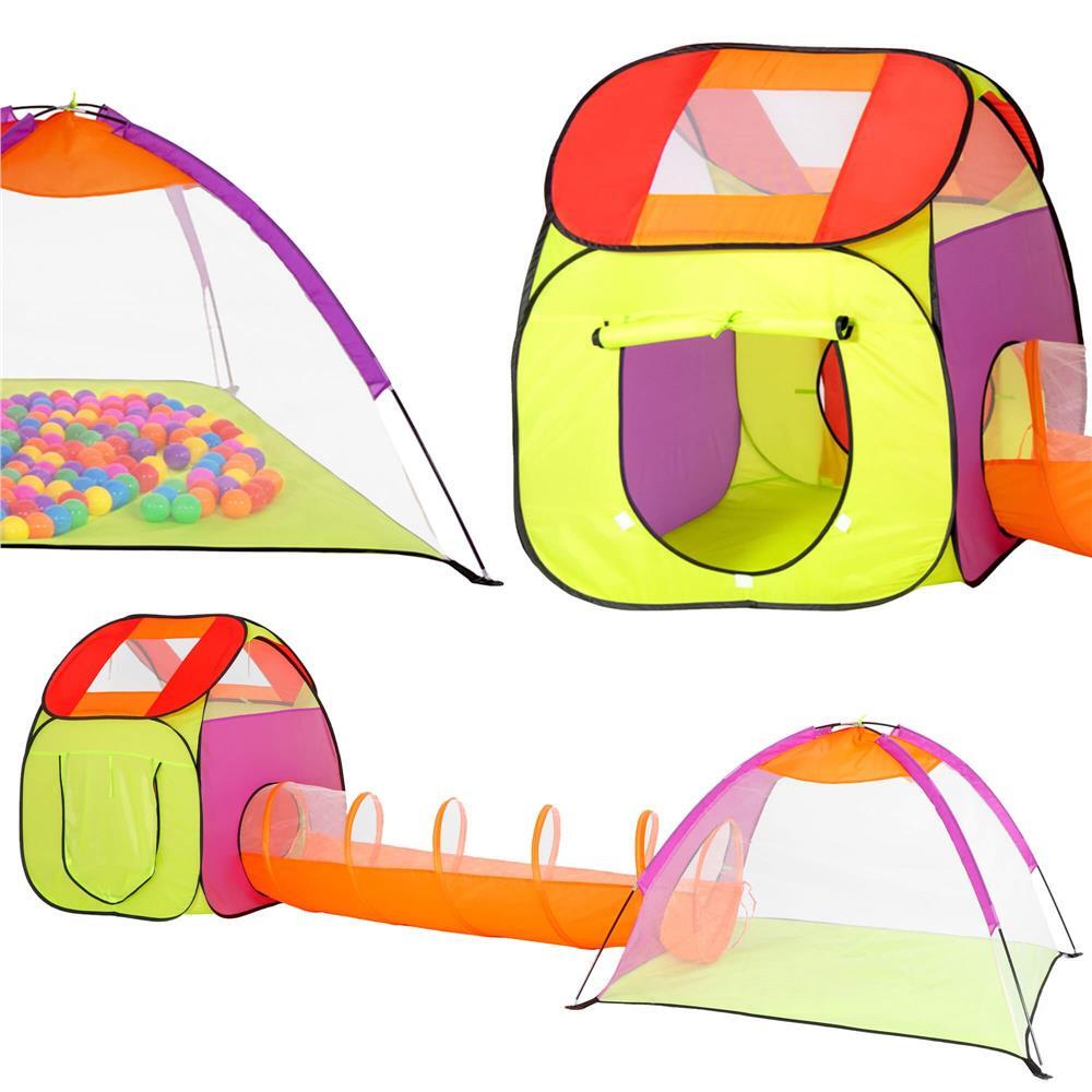 Cort de joaca pentru copii, Springos, 3 in 1, igloo si casuta, cu tunel, husa, 389x120x115 cm