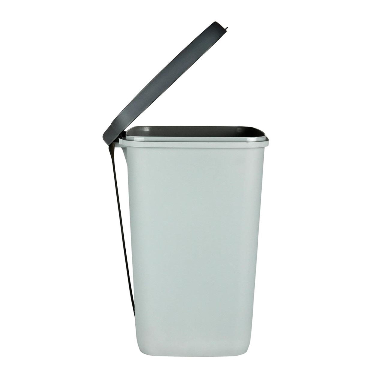Pedálos szemetes, műanyag, szürke, 20 l, 30,3x29,4x42,8 cm, Curver