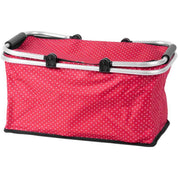 Cos pentru cumparaturi, model buline, rosu, max 5 kg, 47x28x25 cm, Jela