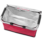 Cos pentru cumparaturi, model buline, rosu, max 5 kg, 47x28x25 cm, Jela