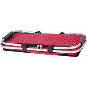 Cos pentru cumparaturi, model buline, rosu, max 5 kg, 47x28x25 cm, Jela