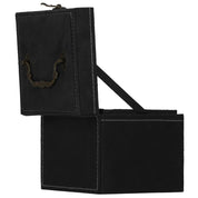 Cutie pentru bijuterii, catifea, negru, 12x12x12 cm, Springos