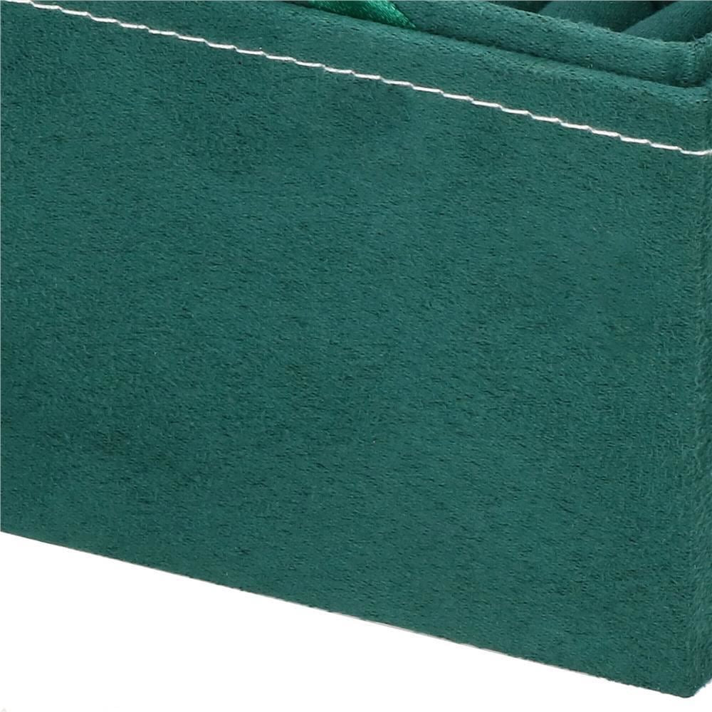 Cutie pentru bijuterii, catifea, verde, 12x12x12 cm, Springos