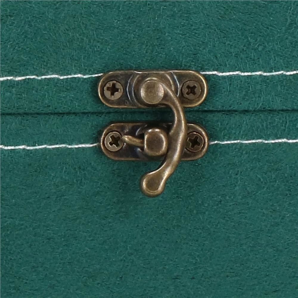 Cutie pentru bijuterii, catifea, verde, 12x12x12 cm, Springos
