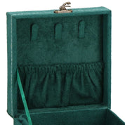 Cutie pentru bijuterii, catifea, verde, 12x12x12 cm, Springos